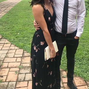 Navy blue floral maxi from Lush